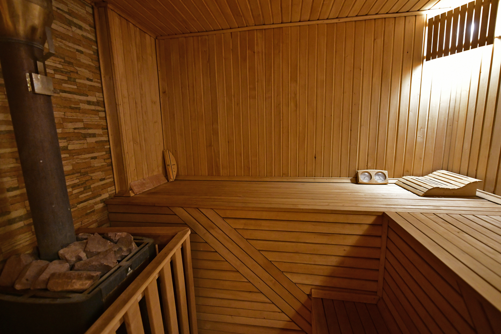 Interior of sauna