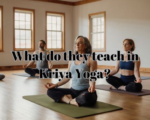 adult women doing kriya yoga in a studio