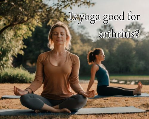 women having arthritis doing yoga